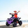 Costway Kids Ride on ATV 12V 4 Wheeler Quad Toy Vehicle with LED Lights - 2 of 4