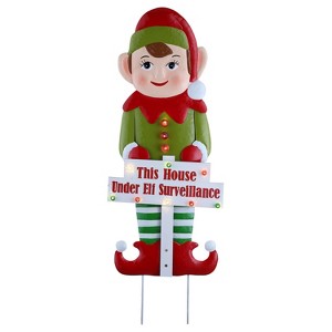 Mr. Christmas 38 in. Outdoor Metal Elf Sign - 1 of 3