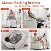 PAGED Modern 360 Degree Swivel Recliner Chair, PU Leather Rocking Chair with Side Pocket, Comfy Accent Chair for Bedroom, Living Room - 4 of 4