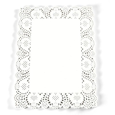 Juvale 100 Pack Rectangular Placemats for Cakes, Desserts, Baked Goods (White, 15.5 x 11.7 In)