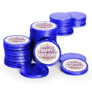 84 Pcs Birthday Candy Party Favors Chocolate Coins By Just Candy - All Colors - 1 of 1