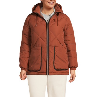 Good Lands End quilted jacket light tan size 18/20