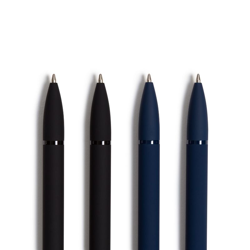 U Brands 4pk Ballpoint Pens Monterey Soft Touch 2 Black 2 Blue, 5 of 10