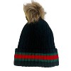 Women's Chic & Cozy Striped Pom-Pom Beanie - ShannAgains Jewels - 2 of 2