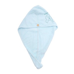 Unique Bargains Water-absorbent Cartoon Dog Embroidery Hair Towel 1 Pc - 1 of 3