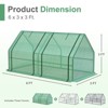 Aoodor Mini Greenhouse with Zipper Doors, Portable Garden Greenhouse with Roll-up Zipper Doors, UV-Protected for Outdoor Plants - 3 of 4