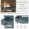 TIRAMISUBEST Narrow Console Table, Slim Sofa Table Entryway Table with 3 Storage Drawers and Bottom Shelf for Living Room - 4 of 4