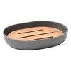 Evideco French Home Goods Versatile Soap Dish with Bamboo Tray - Bathroom Organizer for Stylish and Functional Storage - 2 of 4