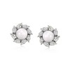 Ross-Simons 5-6mm Cultured Pearl and 1.30 ct. t.w. CZ Jewelry Set: Halo Earrings and Necklace in Sterling Silver Size 16 - 4 of 4