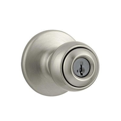 Kwikset 400P-S Polo Single Cylinder Keyed Entry Lever Set - Nickel