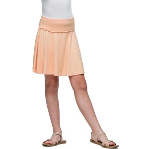 Girls Foldover Waist Flared Knee Length Skirt - 24sevenKid™ - 1 of 4