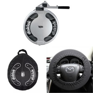 Disklok Large Steering Wheel Lock with Protective Wheel Cover and Storage Bag - 1 of 4