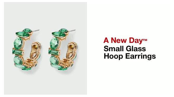 Small Glass Hoop Earrings - A New Day™, 2 of 5, play video