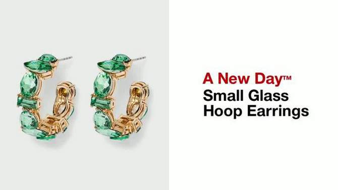Small Glass Hoop Earrings - A New Day™, 2 of 5, play video