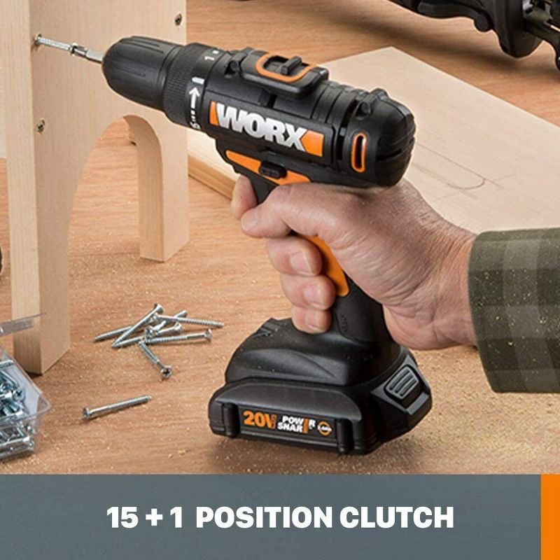 Worx WX945L 20V Power Share Drill Driver & 3-3/8" Worxsaw Combo Kit, 5 of 13