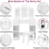 2-in-1 Princess Vanity & Study Desk with Tri-Fold Mirror & Stool - Convertible Wooden Makeup Dressing Table for Toddler Girls Ages 3-8 - 2 of 4