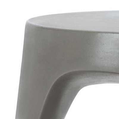 Vikki Dark Grey Concrete Modern Accent Stool