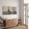 3pcs Set of Wooden Framed Canvas Art - Modern Minimalist Mountain, Waterproof Bohemian Wall Decor for Bedroom, Living Room - 4 of 4