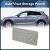 Unique Bargains Car Sun Visor Organizer with Sunglasses Holder for Cards License Pen Organizer PU Leather Gray - 3 of 4