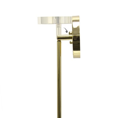 Elegant Farmhouse Gold Pendant with Cylindrical Clear Glass Shade