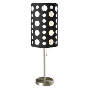 Spotted Table Lamp - Brushed Steel (Lamp Only), Black
