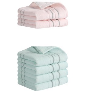 REGALWOVEN Soft Absorbent Striped Cotton Hand Towel Set Home Decor 13" x 29" - 1 of 4