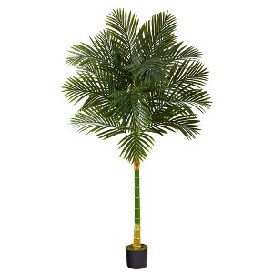 Nearly Natural 6-ft Single Stalk Golden Cane Artificial Palm Tree - 1 of 4