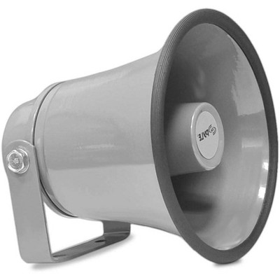 25W PA Horn Speaker for Outdoor Use with Heavy-Duty Design, Gray, + Clear Sound, Weather-Resistant