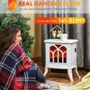 NAYSAYE Indoor Fireplace Compact Freestanding Stove with Classic Design for Bedroom , White, 14.8"*9"*17.3" - 3 of 4