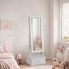 Kids Jewelry Armoire with Mirror & Storage, 46" Vanity Dress-Up Organizer for Birthday/Christmas - 2 of 4