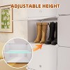Simple Trending 8 Tier Shoe Storage 48 Pairs Shoe Rack with Door, Space Saving Shoe Cabinet with Hooks, Covers, White - 3 of 4