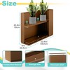 TOAOTBNBO Metal Planters with Drainage Holes, Tall Planter with Removable Shelf, Outdoor Planter Pots for Garden and Porch, Brown - 3 of 4