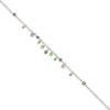 Black Bow Jewelry Sterling Silver Pink Crystal, Green Quartz And Peridot Anklet, 9 Inch - 2 of 4