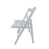 Aghana Digitals 2-Pack Solid Wood Folding Chairs, White Slatted Seat, Open Back, 220 LBS Capacity, - 4 of 4