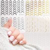 Unique Bargains Self-Adhesive Nail Art Stickers Black White 5 Pcs - 4 of 4