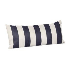 Casual Cushion Stripe Sunbrella Fabric 1-Piece Indoor/Outdoor Lumbar Pillow, 22"W x 9"L - 1 of 4