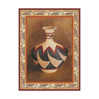 Southwest Pottery Abstract Canvas Art in Brown and Tan