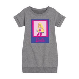- Barbie - Fitness Barbie Graphic Short Sleeve Fleece Dress - 1 of 3