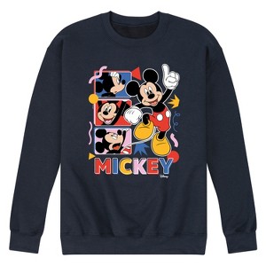 Men's - Disney - Mickey Tribute Panels Graphic Fleece Sweatshirt - 1 of 4