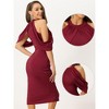 Allegra K Women's Elegant Halter Neck Cold Shoulder Cocktail Bodycon Dress - 2 of 4