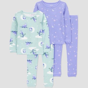 Carter's Just One You® Toddler Girls' 4pc Cotton Long Sleeve Pajama Set - 1 of 3