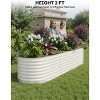 2-Pack Galvanized Steel Raised Garden Beds - Outdoor Deep Planter Box Kit, Rust-Resistant Coated Design for Vegetables, Flowers & Herbs - 2 of 4
