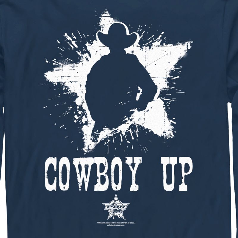 Men's Professional Bull Riders Cowboy Up Long Sleeve Shirt, 2 of 5