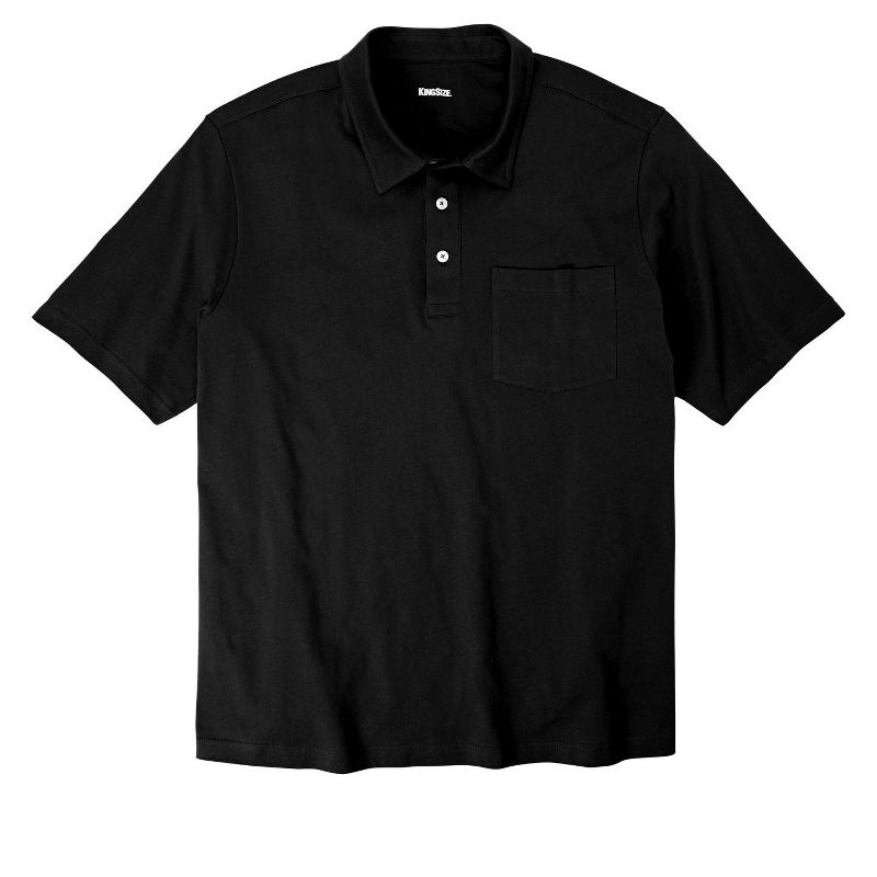 KingSize Men's Big & Tall Shrink-Less Lightweight Polo T-Shirt, 1 of 2