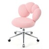NicBex 16-19" 360° Swivel Accent Chair with Wheels&Elegant Back,Versatile Teddy Vanity Chair Computer Chair for Living Room,Office,Vanity&Study - 4 of 4