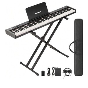 Coucheta 88-Key Weighted Keyboard - Complete Set with Stand, Sustain Pedal, Headphones, Carrying Bag and USB-MIDI Connection - 1 of 4