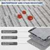 Modern Checkered Bordered Area Rug Machine Washable Rug Low Pile Throw Carpet Non Slip Non Shedding Floor Cover - 3 of 4