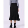 INSPIRE CHIC Women's Pleated High Waist Stretch A-Line Casual Knit Midi Skirt - 4 of 4