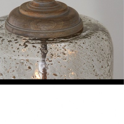 Nordic Grey Clear Glass 3-Light Drum Pendant