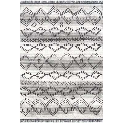 Nuloom Jaycee Moroccan 4x6 Shag Indoor Area Rug for Living Room Bedroom Dining Room Nursery Kitchen, Beige/Ivory